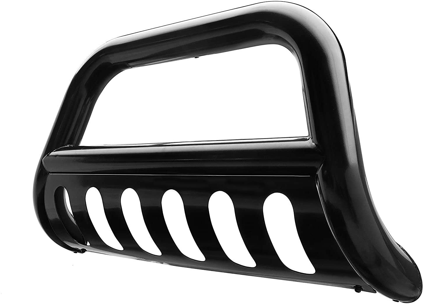 Topline Autopart Black Bull Bar Brush Push Front Bumper Grill Grille Guard With Skid Plate For 08-11/12 Ford Escape/Mazda Tribute/Mercury Mariner 06-10 Mercury Mountaineer 