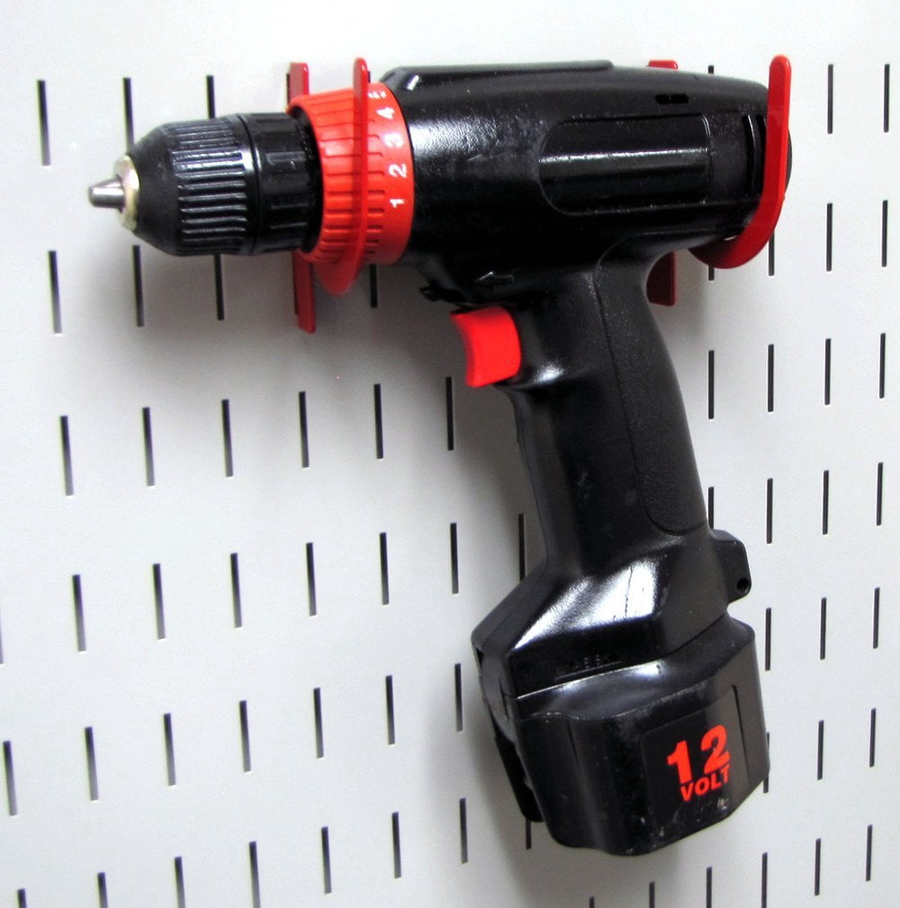 Slotted Metal Pegboard Deluxe Hook Kit for Wall Control Metal Pegboard and Slotted Tool Board Only - Red Toolboard Hooks
