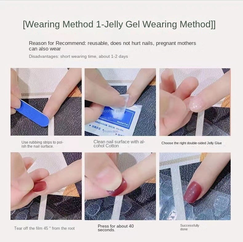 All-Day Comfort Press On Nails - Flexible French Tip Design for Active Lifestyles