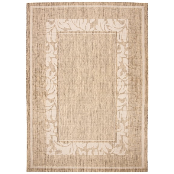 Safavieh Courtyard Elija Botanical Indoor/Outdoor Area Rug, Brown/Natural, 8' x 11'