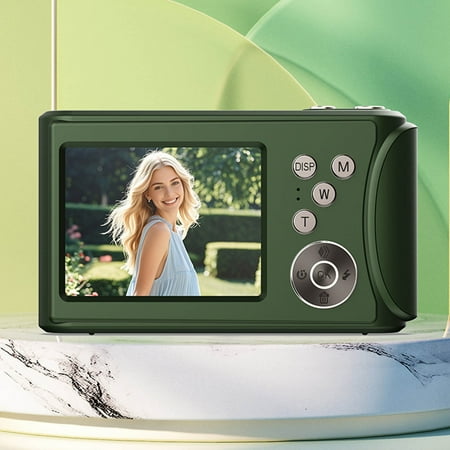 InsCrazy Digital Camera CCD Student Digital Camera 18x Digital Zooms 2.4 Inch IPS Color Screen High Definition Photography and Video Recording Retro Digital Camera