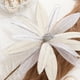 thumbnail image 4 of Flor de Pascua artificial con purpurina navideña de 32 cm, adorno navideño de tela con rosas blancas | Adorno para árbol festivo, ideal para fiestas, hogar, bodas, regalos, 4 of 6