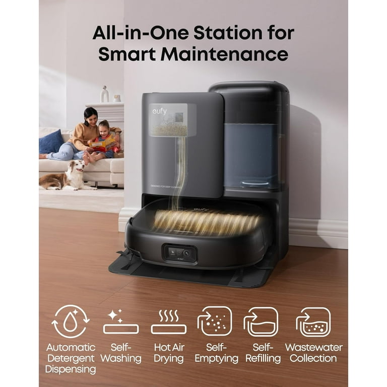 eufy Robot Vacuum Omni E25, HydroJet™ System , Turbo Suction