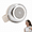 LED Round Flat White, variant on Portable Silent Mini Bladeless Clip-On Fan, USB Rechargeable, Adjustable 3-Speed Fan for Shirt, Waist, Travel, Outdoor, Office, Travel Accessories, Gift