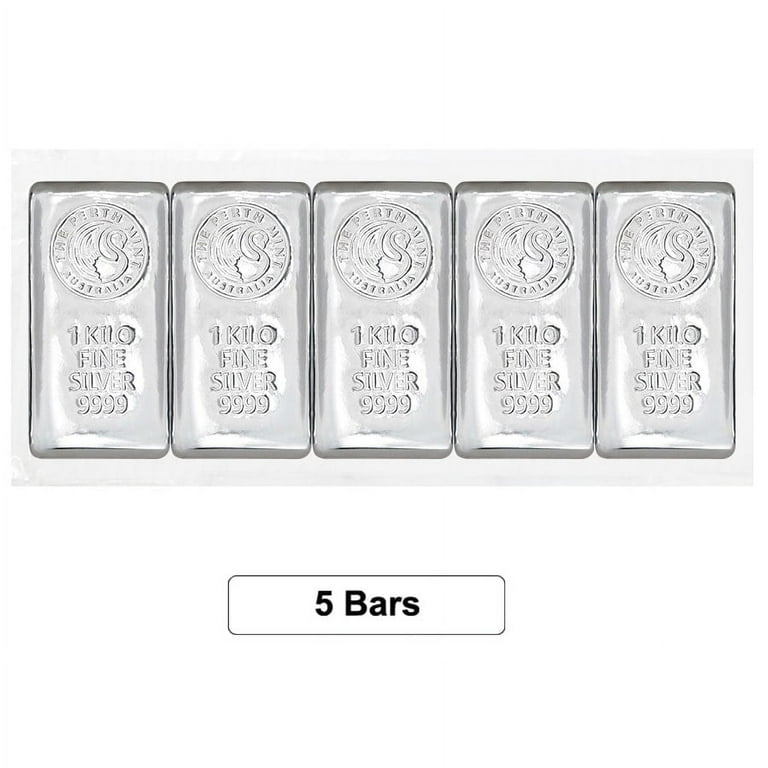 Perth Mint 1 Kilo Silver Bullion Bar .9999 Fine - Walmart.com