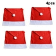 thumbnail image 1 of 4Pcs Christmas Santa Hat Dining Chair Back Covers Party Xmas Chair Table Decor, 1 of 5