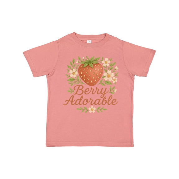 Inktastic Berry Adorable Strawberry Floral Design Boys or Girls Toddler T-Shirt