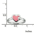 thumbnail image 2 of Sterling Silver Polished Pink Enameled Heart Ring, 2 of 5