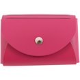 thumbnail image 1 of JAM Italian Leather Snap Business Card Cases with Round Flap, 2-1/4" x 3-1/2" x 3/4", Fuchsia, Sold Individually, 1 of 3