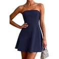 thumbnail image 4 of PRETTYGARDEN Women's Strapless Mini Summer Dress Spring A Line Tube Top Wedding Guest Cocktail Party Short Dresses, 4 of 10