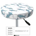 thumbnail image 3 of Salouo Cute Shark Pattern Bar Stool Cushion Cover, Round Crease-Resistant Stretchy Dustproof Stool Seat Slipcover for Bar Round Chair-14 inch, 3 of 6