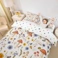 thumbnail image 2 of Erosebridal Kawaii Mushroom Queen Duvet Cover Set for Girls, Garden Daisy Dandelion Flower Bedding, Polka Dots Reversible, 3pcs 1 Duvet Cover and 2 Pillowcases, No Comforter, 2 of 6
