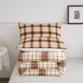thumbnail image 5 of Manfei Modern Checkered Full Size Comforter Sets,Geometric Check Bedding Comforter Set,Light Green,Reversible,3-Piece,1 Comforter and 2 Pillowcases,3-Piece,1 Comforter and 2 Pillowcases, 5 of 7
