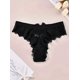 thumbnail image 2 of Tanga de encaje con lazo, bragas transparentes de cintura baja y elasticidad media, lencería y ropa interior femenina, 2 of 5