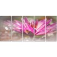 thumbnail image 2 of Pink Lotus on Abstract Background - Floral Canvas Art Print, 2 of 3