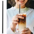 thumbnail image 2 of Straight tube plastic straws 500pcs black for water and beverages, 2 of 5