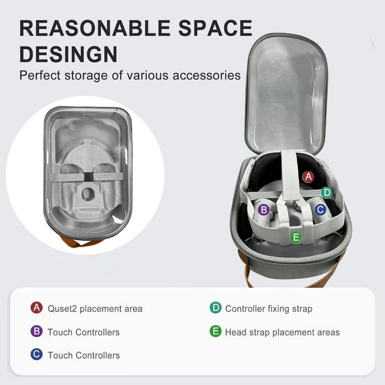 Letgo Hard Carrying Case Compatible with Oculus Quest