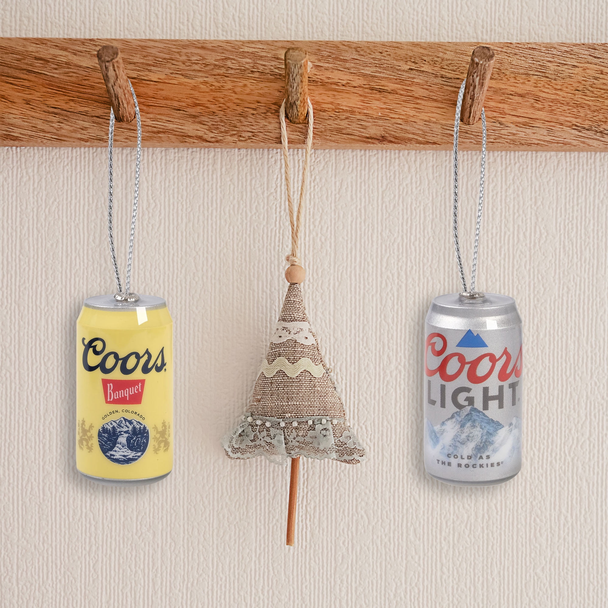Coors Light & Coors Banquet Mini Can Ornament 2‑Pack