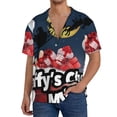 thumbnail image 7 of Lsque Sml Jeffy print Men's Cuban Collar Short Sleeve Shirt Summer Beachwear Casual Button Down Fashionable Vacation Leisure Shirt-3X-Large, 7 of 7