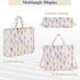 thumbnail image 6 of FORMRS Womens Corduroy Tote Bag Crossbody Shoulder Handbag with Pocket, Colorful Ice Cream Pattern, 6 of 7