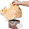 thumbnail image 3 of Clearance Cat Butt Tissue Holder - Orange Cat Square Tissue Box Cover- Cute Bathroom Accessories - Resin Tissue Dispenser Buy 2 get 10% off, 3 of 4