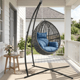 thumbnail image 3 of Arlopu Hammock Chair Stand, Heavy Duty Steel X Base Stand for Hanging Chair, Tree Tent, Air Porch, Lounger Swing, Indoor Outdoor Use, 330 lbs, 3 of 9