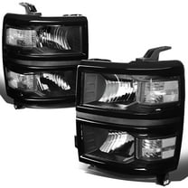 DNA Motoring For 14-15 Chevy Silverado 1500 OE Style Black Clear Corner Headlight Pair Replacement