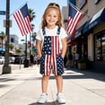 thumbnail image 2 of Tisuna USA Anniversary Overalls For Kids Star Striped Print Sleeveless Romper 4Th Of July USA Celebrate 250 Years Freedom Boys And Girls Patriotic Jumpsuit Navy Size 12-13 Years, 2 of 7