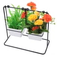 thumbnail image 4 of Geometry Swing Iron Rack Ceramic Flower Pot Home Office Desktop Succulent Plant Display Black, 4 of 8