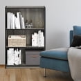 thumbnail image 3 of Furinno JAYA Wood Simple 3-Tier Adjustable Shelf Bookcase in French Oak Gray, 3 of 9