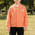 thumbnail image 6 of Coerni Girls Cute Badge Baseball Jackets Snap Button Down Cardigan Solid Varsity Jacket Teen Kids Casual Preppy Outerwear, 6 of 6