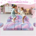thumbnail image 7 of EAYSG Foam Modular Kids Couch Sofa, 13PCS Kids Play Couch, Glowing Toddler Couch Convertible Baby Play Couch Children Sofa for Playroom Bedroom (Rainbow), 7 of 7