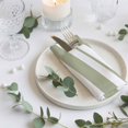 thumbnail image 4 of Cloth Napkins Set of 4 - 20x20 Inches, Sage Green Striped Washable Reusable Table Napkins, Green Geometric Line Stripes Farmhouse Soft & Absortbent Dining Napkin for Party Wedding Hotel Restaurant, 4 of 9