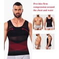 thumbnail image 4 of MANIFIQUE Mens Compression Shirt for Gynecomastia - Slimming Undershirts Body Shaper Vest Mesh Shapewear Workout Tops, 4 of 7