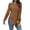 Brown, variant on Vedolay Sweaters for Women Trendy Womens 2023 Lantern Long Sleeve Crewneck Casual Solid Color Ribbed Pullover Sweater,Pink S