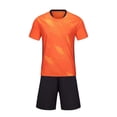 thumbnail image 5 of Lumosvexa Boys Outfit Sets 2 Piece, Breathable Mesh T-Shirt and Elastic Waist Shorts Summer Activewear Orange 6, 5 of 8