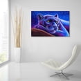 thumbnail image 6 of Epic Art 'Stargazing Colorful Black Leopard' by Rebecca Wang Art, Acrylic Glass Wall Art, 36"x24", 6 of 8