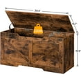 thumbnail image 6 of HOOBRO 39.4" Storage Chest Retro Toy Box Organizer with Safety Hinge Rustic Brown BF771CW01, 6 of 9