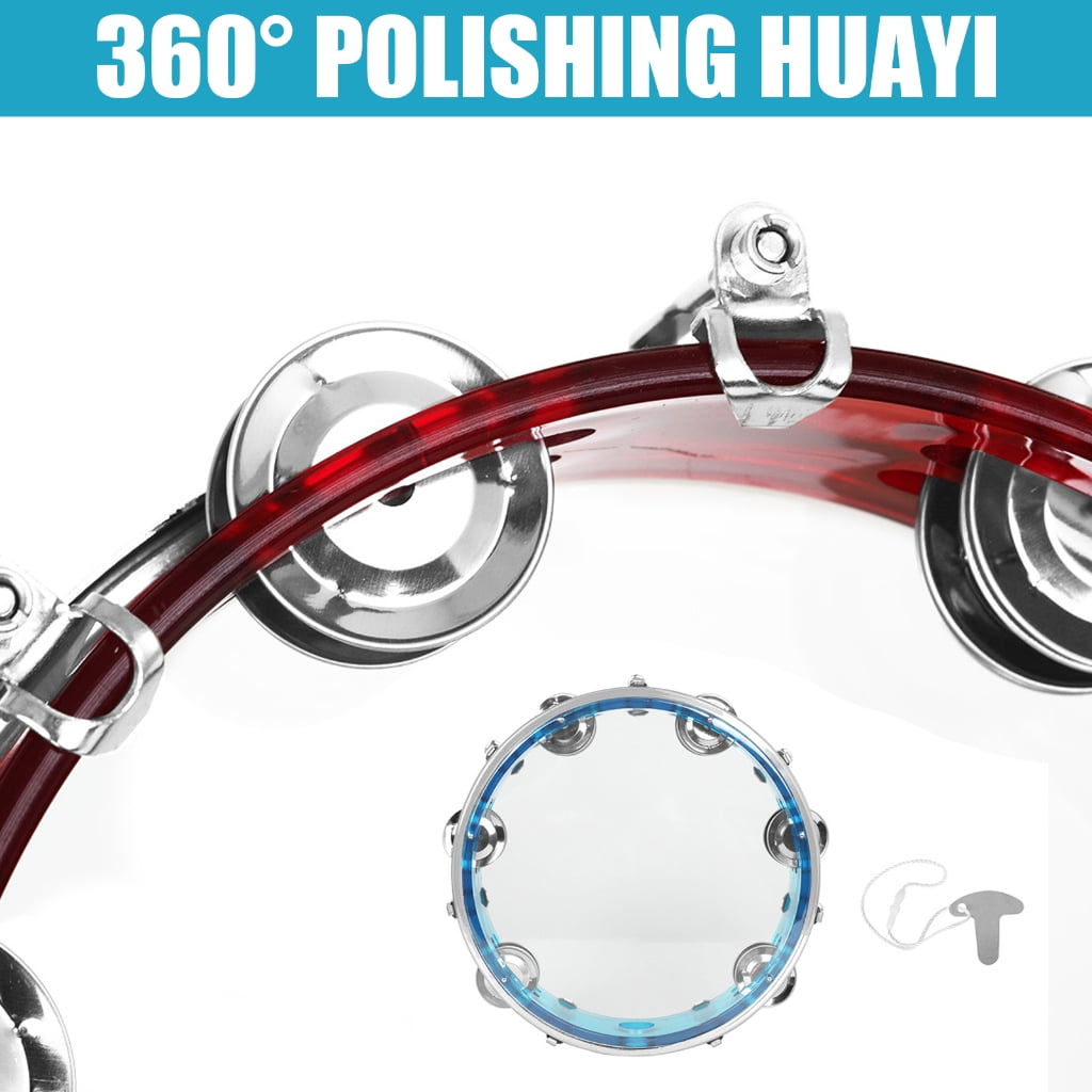 Double Row Tambourine Flower Form Musical Tambourine Metal Bells Handheld Toy