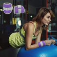 thumbnail image 3 of Two handed wrist, leg, arm, and ankle weight training equipment with adjustable shoulder straps, fitness, gym, yoga, Pilates, and aerobic exercise ((purple) 1 pair 1KG [one 0.5kg]), 3 of 4