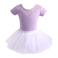 thumbnail image 3 of Girls Short Sleeve Ballet Leotard with Tutu Skirt – Dance Performance Dress for Recital, Practice & Jazz, Ages 1-14 Years, 3 of 3