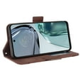 thumbnail image 5 of Case for Motorola MOTO G62 5G Cover Adjustable Detachable Card Holder Magnetic closure Leather Wallet Case - Brown, 5 of 5