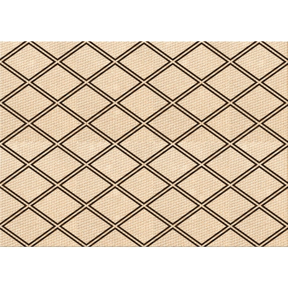 Ahgly Company Machine Washable Indoor Rectangle Transitional Copper Brown Area Rugs, 5' x 8'