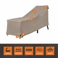 thumbnail image 3 of Modern Leisure Garrison Patio Chaise Lounge Cover, Waterproof, 65"L X 28"W X 29"H, Sandstone, 3 of 16