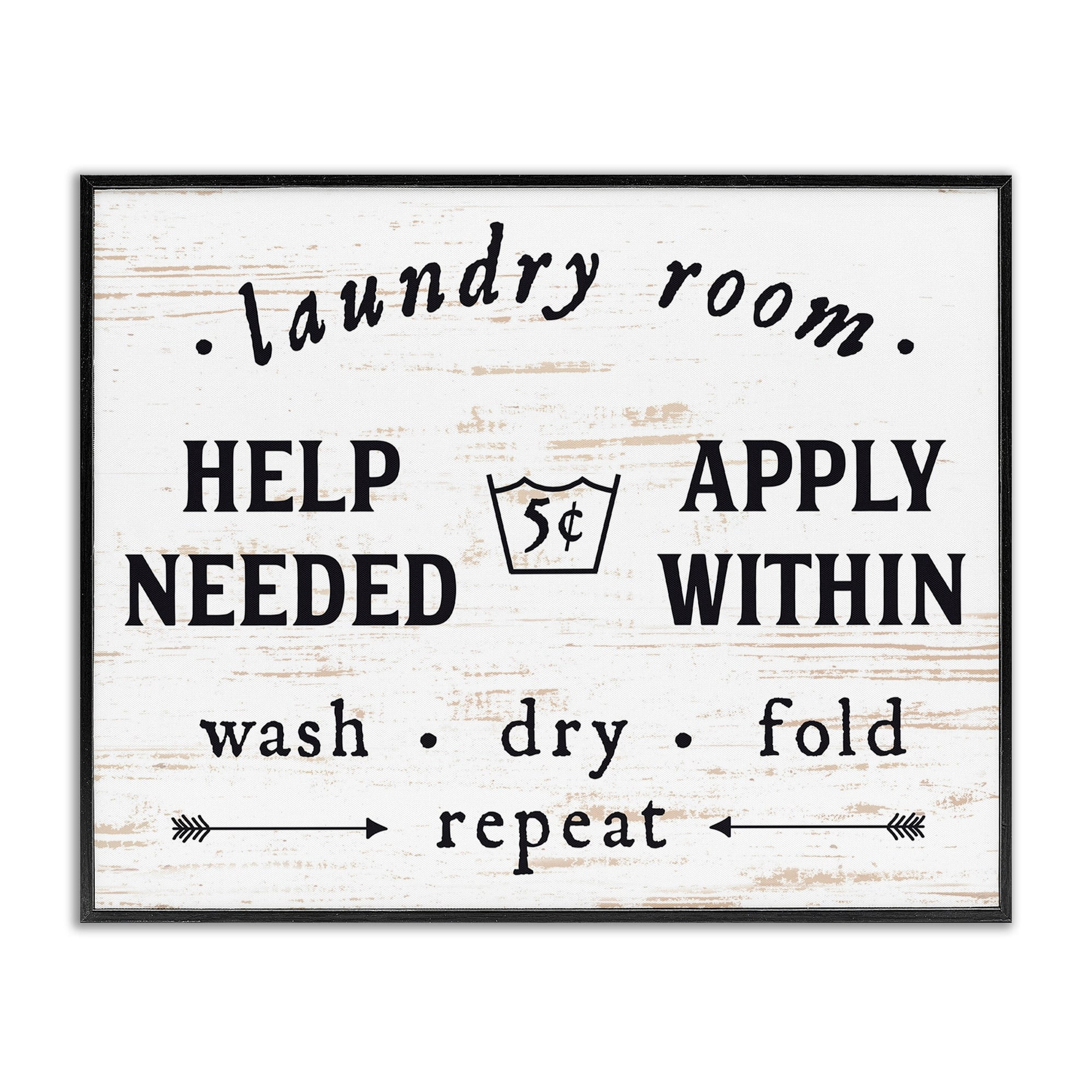 Stupell IndustriesLaundry Room Help Needed Apply WithinFramed Wall Art by Lettered and Lined