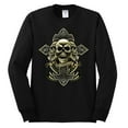 thumbnail image 2 of Wild Bobby, Brotherhood Biker Motorcycles Cross and Skull Pop Culture Mens Long Sleeve Shirt, Black, Small, 2 of 3