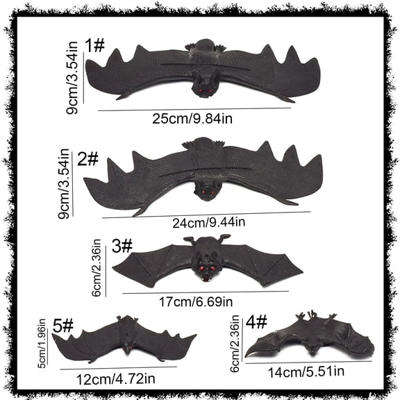 Clearance Sale | Realistic Large Rubber Bat Hanging Decoration, Spooky Halloween Bar House Prop, A