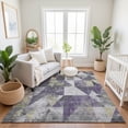 thumbnail image 7 of Addison Rugs Mayfield Premium Machine Washable Transitional Geometric Purple Rectangle Rug, 10' x 14', 7 of 7