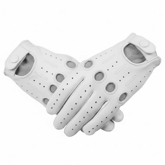 Genuine Leather Full Finger Driving Gloves, Motorcycle Gloves For Men