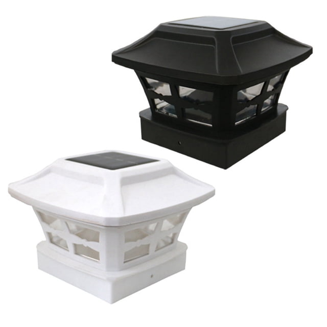 3X Solar Post Cap Lights Outdoor Post Solar Lights LED Bulb Fence Post Lights for Inch Wooden Posts Warm White